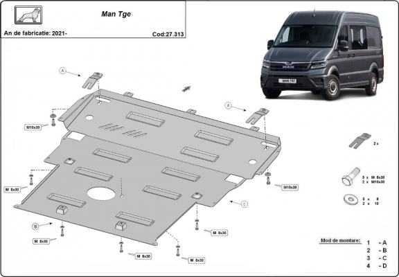 Cubre carter metalico Man TGE