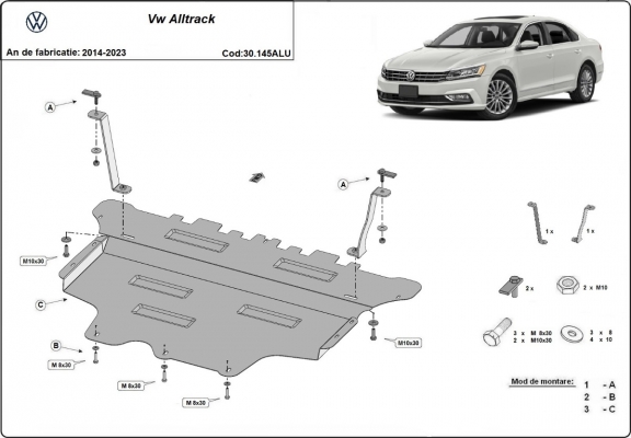 Cubre carter de aluminio VW Passat Alltrack