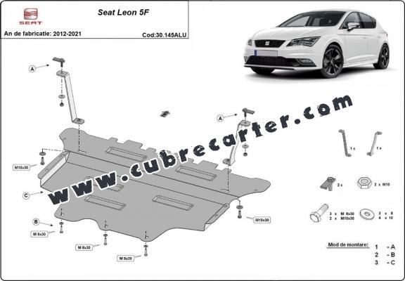 Cubre carter aluminio Seat Leon Mk3 5F