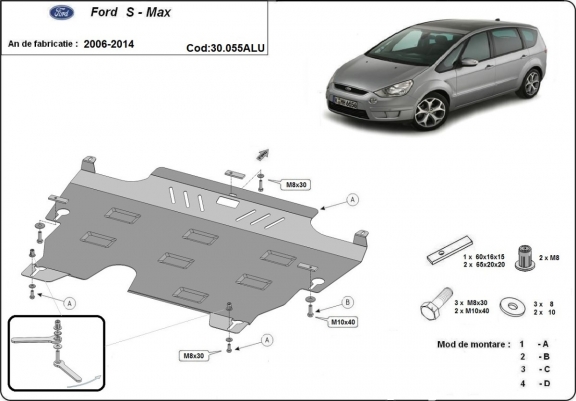Cubre carter de aluminio Ford S-Max