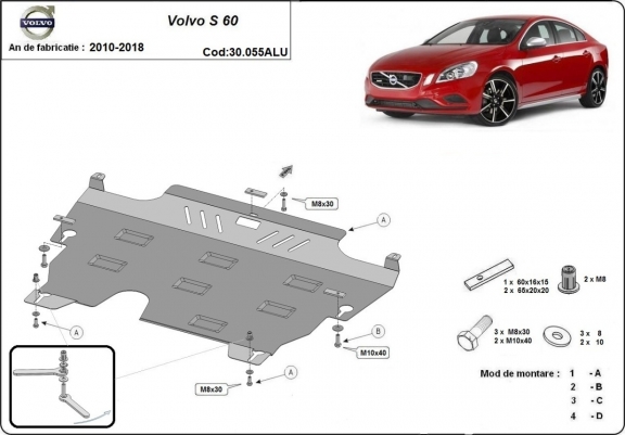 Cubre carter de aluminio Volvo S60
