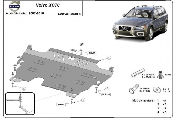 Cubre carter de aluminio Volvo XC70