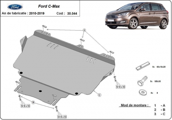 Cubre carter metalico Ford C - Max