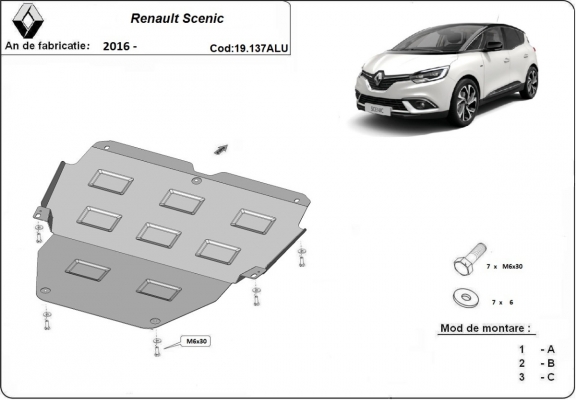 Cubre carter de aluminio Renault Scenic IV