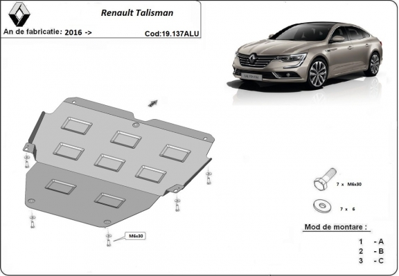 Cubre carter de aluminio Renault Talisman