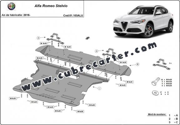 Cubre carter aluminio Alfa Romeo Stelvio