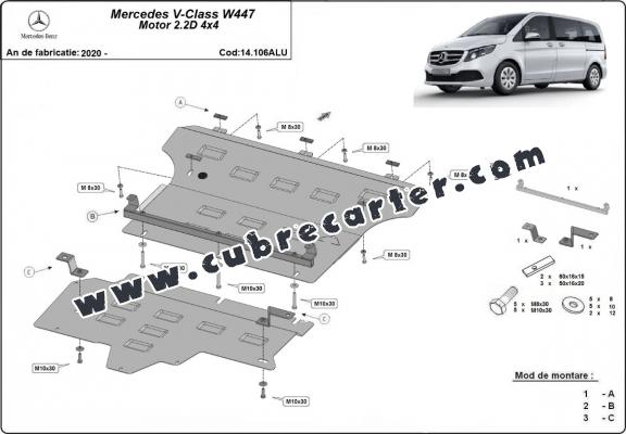 Cubre carter aluminio Mercedes V-Class W447