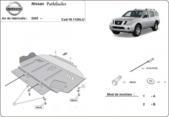 Cubre carter de aluminio Nissan Pathfinder