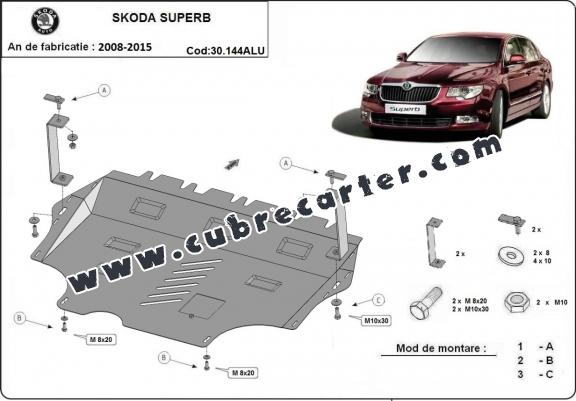 Cubre carter aluminio Skoda Superb II