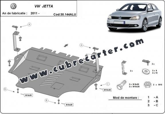Cubre carter aluminio VW Jetta