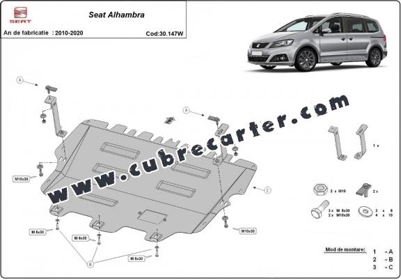 Cubre carter metalico Seat Alhambra - Webasto
