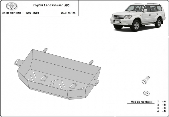 Protector del deposito de combustible Toyota Land Cruiser J90