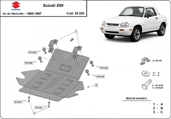 Cubre carter metalico Suzuki X90