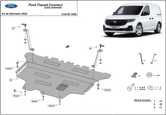 Cubre carter metalico Ford Transit Connect - Automatico
