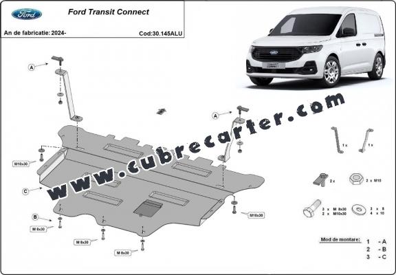 Cubre carter aluminio Ford Transit Connect