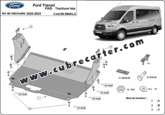 Cubre carter aluminio Ford Transit FWD