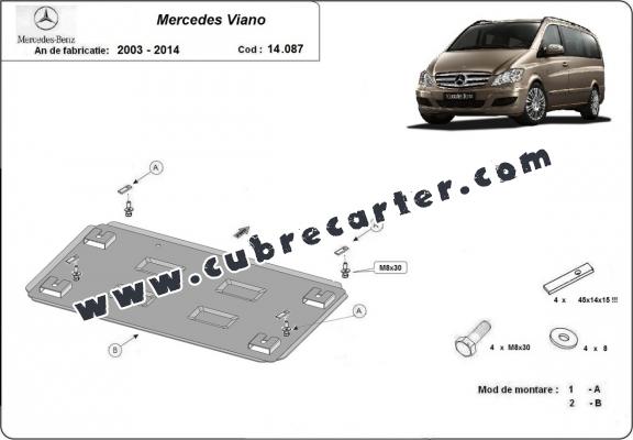 Cubre carter metalico  Mercedes Viano W639 - 2.2 D 4x2, 4x4