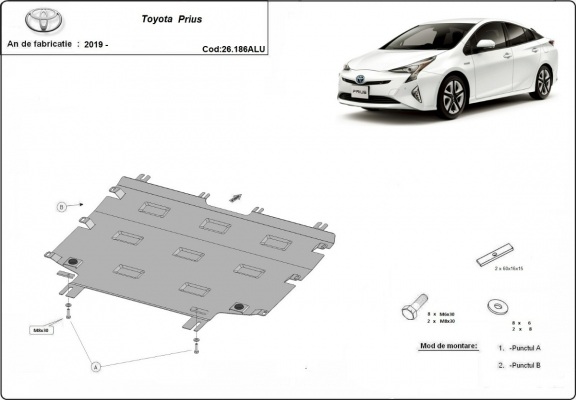 Cubre carter de aluminio Toyota Prius