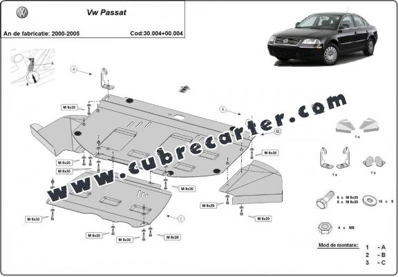 Cubre carter metalico  Volkswagen Passat - paquete promocional