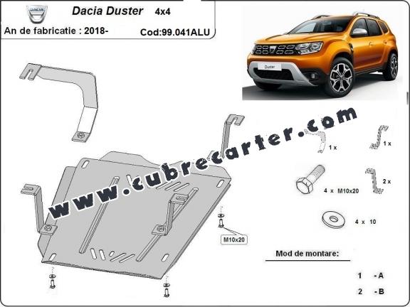 Aluminio - Protección del depósito de combustible Dacia Duster