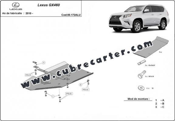 Protección aluminio del caja de cambios Lexus GX460