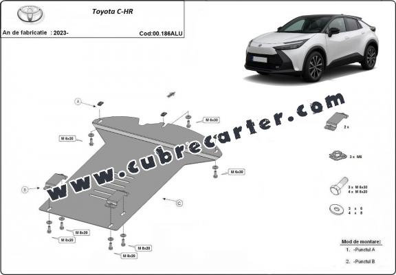 Protector / candado de catalizador de aluminio para Toyota C-HR