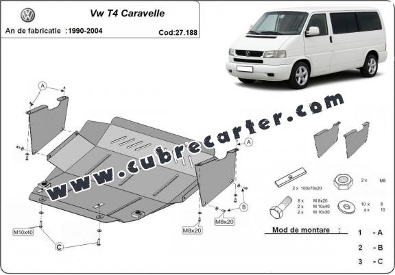 Cubre carter metalico VW Transporter T4 Caravelle