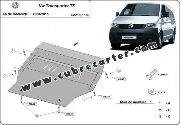 Cubre carter metalico Volkswagen Transporter T5