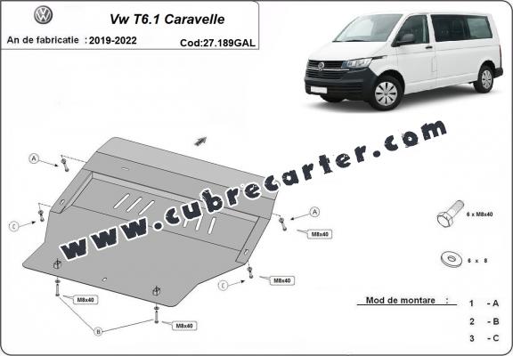 Cubre carter de acero galvanizado Volkswagen Transporter T6.1Caravelle