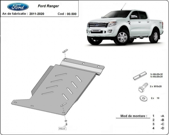 Protector de la caja de cambios Ford Ranger