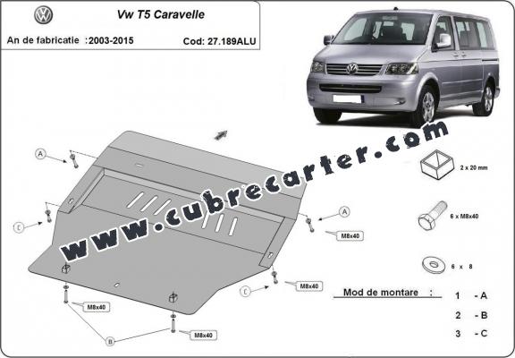Cubre carter aluminio Volkswagen Transporter T5 Caravelle