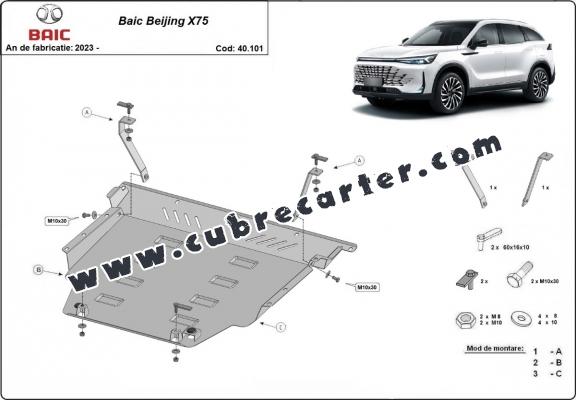 Cubre carter aluminio BAIC Beijing X75