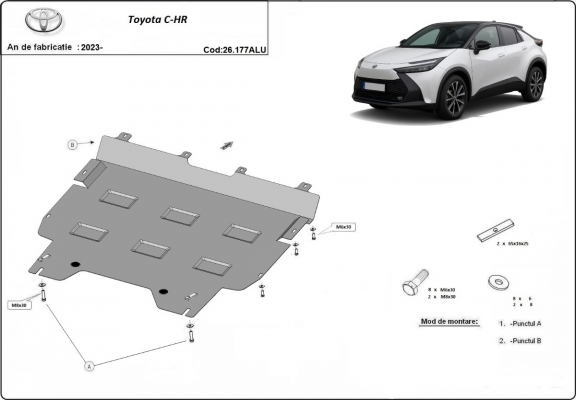 Cubre carter de aluminio Toyota C-HR