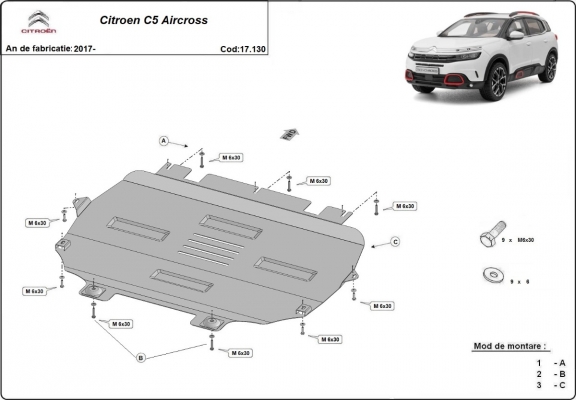Cubre carter metalico Citroen C5 Aircross