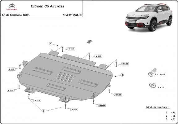 Cubre carter de aluminio Citroen C5 Aircross