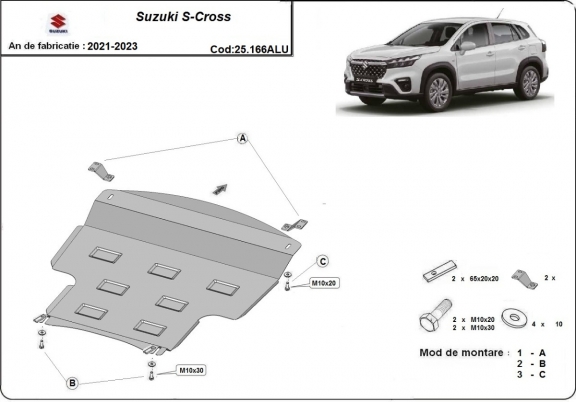 Cubre carter de aluminio Suzuki SX4 - S-Cross