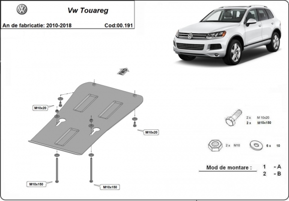 Protector de la caja de cambios VW Touareg 7P