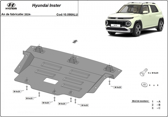 Cubre carter de aluminio Hyundai Inster