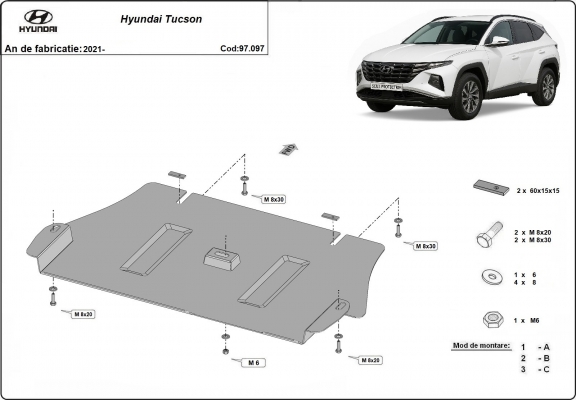 Cubre carter metalico Hyundai Tucson