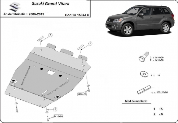 Cubre carter de aluminio Suzuki Grand Vitara 2