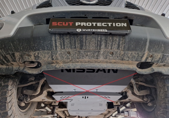 Protector de la caja de cambios Nissan Navara D40