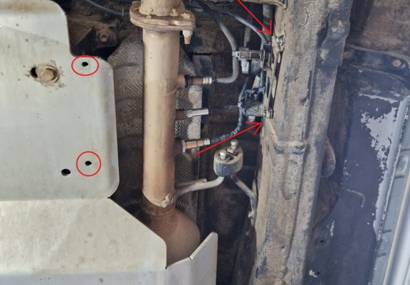 Protector de aluminio de los sensores del filtro de particulas Toyota Hilux