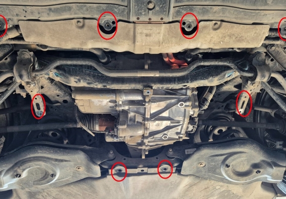 Cubre carter del motor trasero eléctrico Tesla Model Y AWD