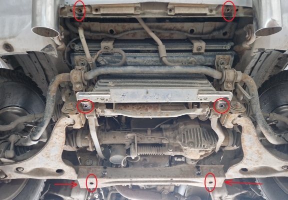 Cubre carter metalico Mitsubishi Montero 3 -  (V60, V70) Vers 2.0